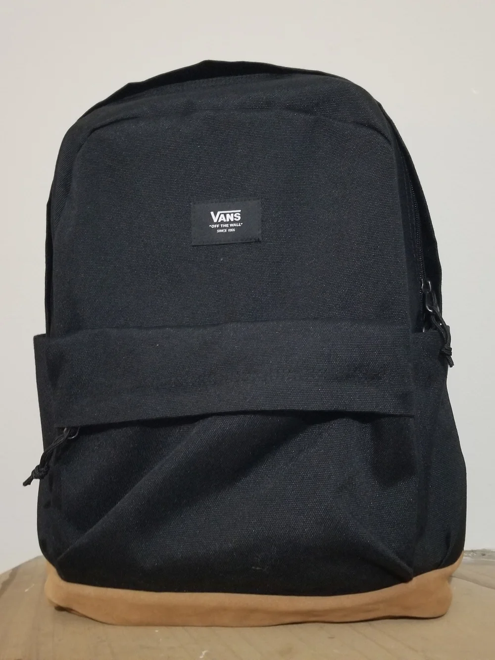 NEW! Vans Black Backpack with Tan Base NWT